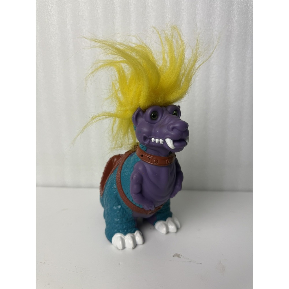 VTG 1992 Battle Trolls Trollasaurus Hasbro Purple Dino Vintage RARE